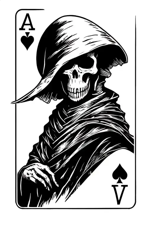 Reaper Playing Card Cartoon Style
