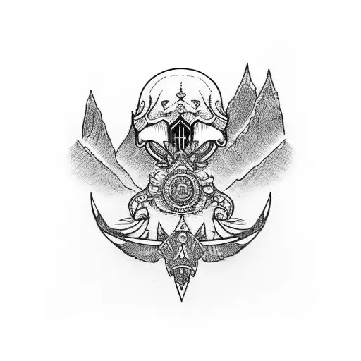 Royal Enfield With Mountain And Ocean