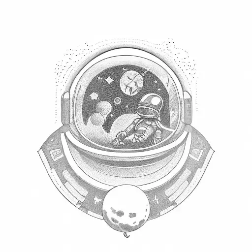 Astronraft In Space With Umbrella