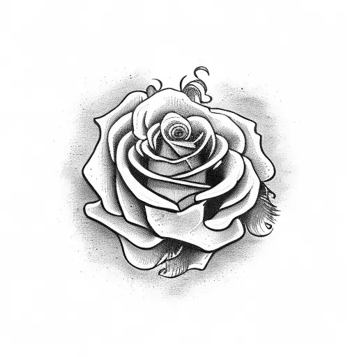 Dagger Through Skull With Roses