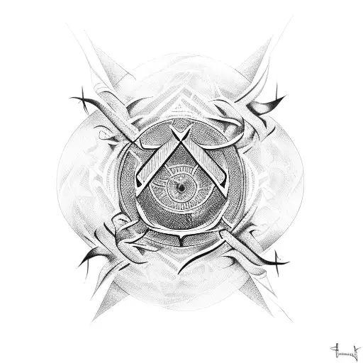 Symbol Surrounded By Thorns