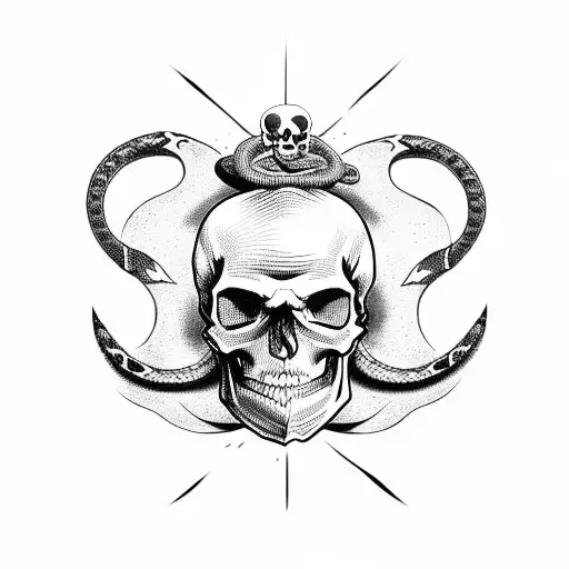 Skull Pirate With Snake