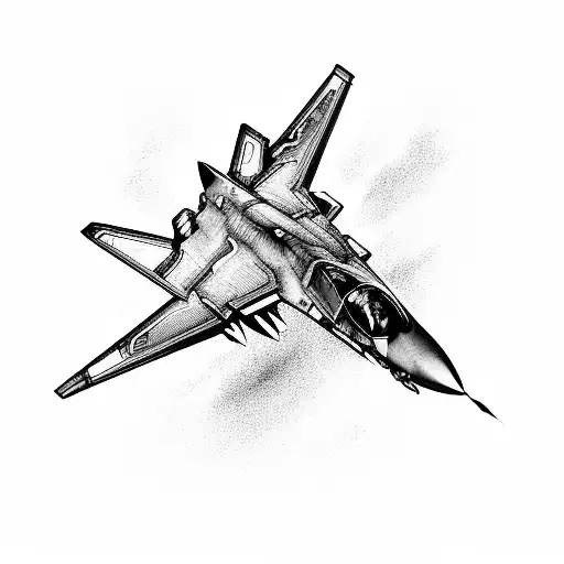 A Lockheed Martin F-22 Raptor Fighter Jet Flying Through A Vibrant Sunset Sky