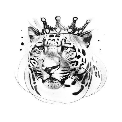 Jaguar With Golden Crown Melting In Your Head