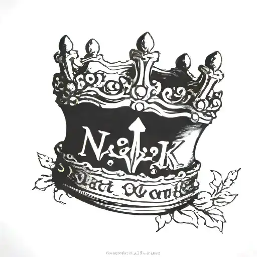 A Crown Spelling The Name Nattie