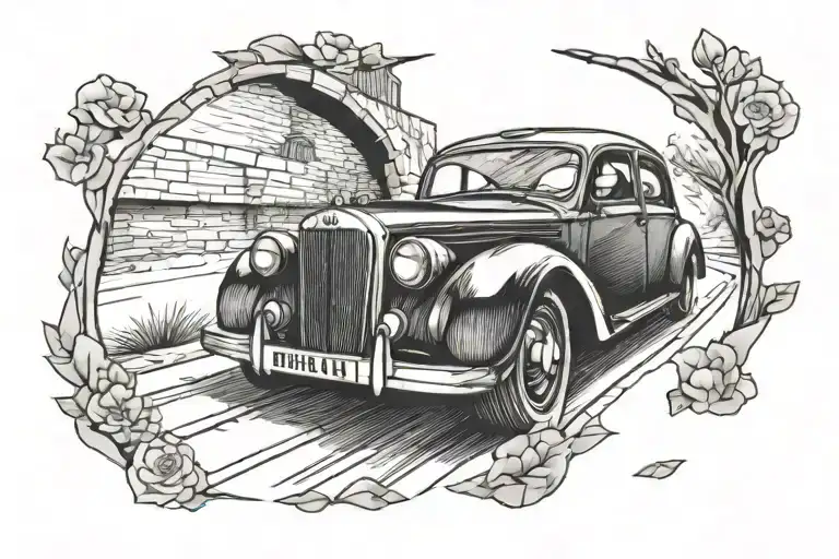 Car Coming Out Of Tunnel