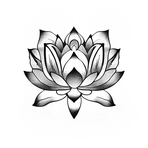 Half Sleeve Lotus Art