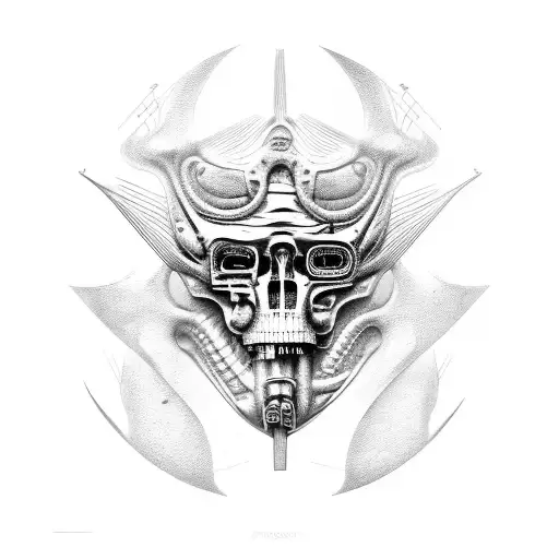 Hr Giger Biomechanic Abstract Black