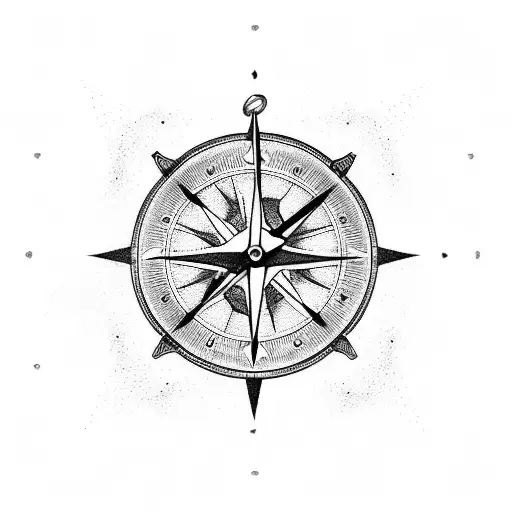 Clock Compass With Anchor