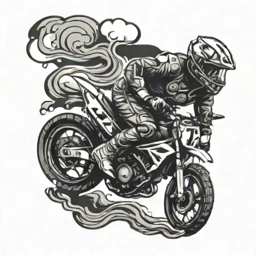 A Football Player Riding A Dirtbike