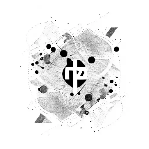 Abstract Representation Of A Running Track With Initials Hidden Within The Design