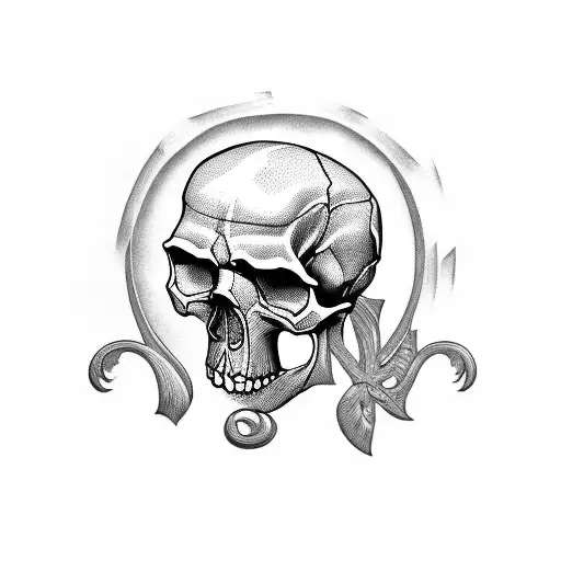 Skull With Letter E