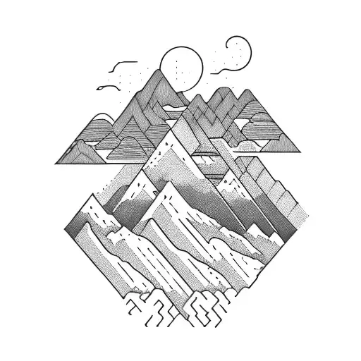 A Majestic Mountain Range With A Winding Hiking Trail Leading Into The Distance