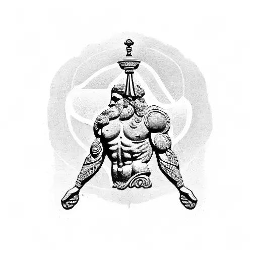 Upper Arm Sleeve- Greek God Atlas Holding The World On His Shoulders