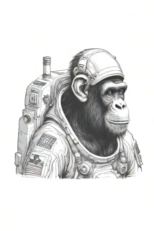 Chimpanzee Who Wears An Astronaut Outfit