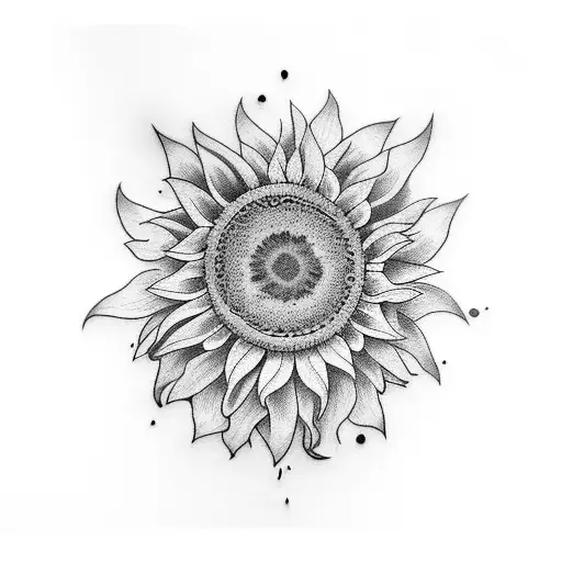 Sunflowers Black Word