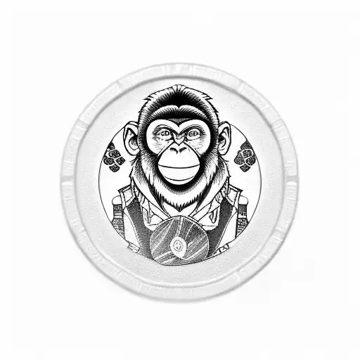 Monkey With Poker Chips