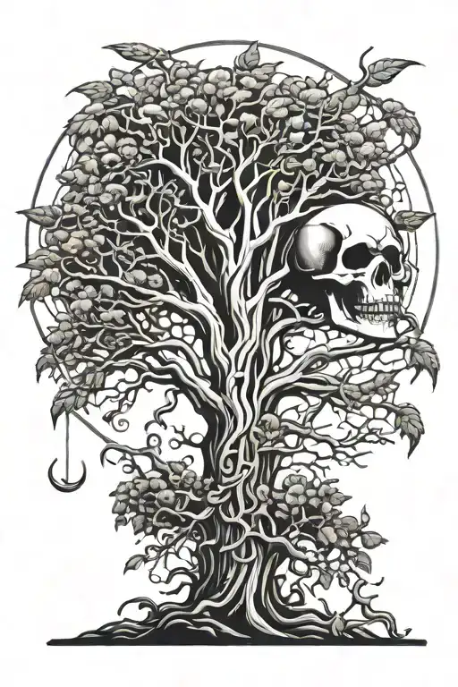 Poison Tree With Grim Reaper In Front