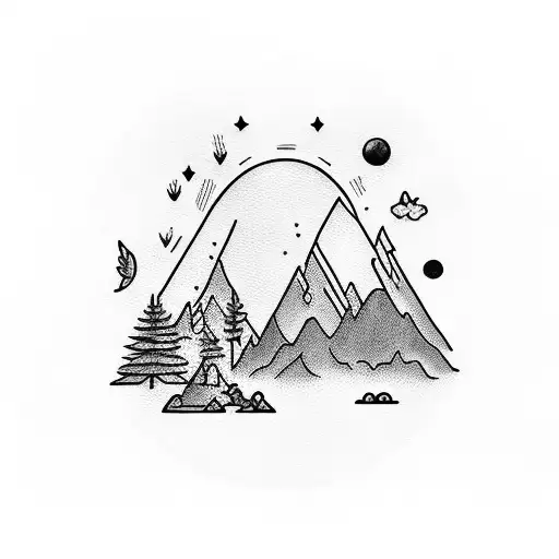 A Painting Palette With Nature Scenes And A Small Taco And Lime Hidden In The Design