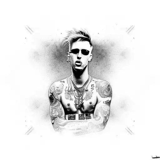 Machine Gun Kelly Themed Tattoo Using Mgk Song Lyrics