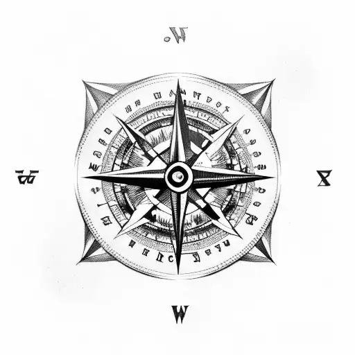Compass Wrapped With Greek Wraith