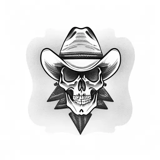 Skull With Cowboy Hat