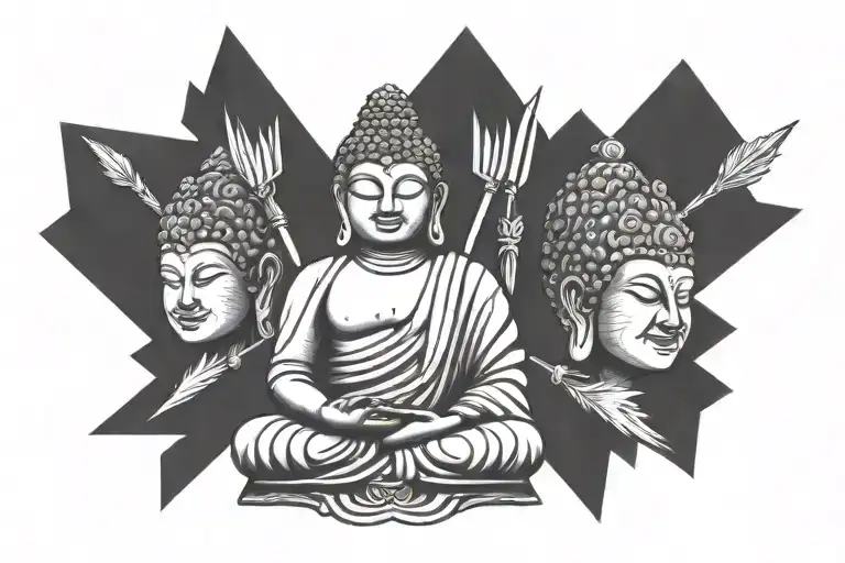 Two Arrows Buddha