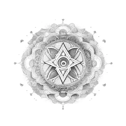 A Religious Mandala Incorporating Musical Instruments