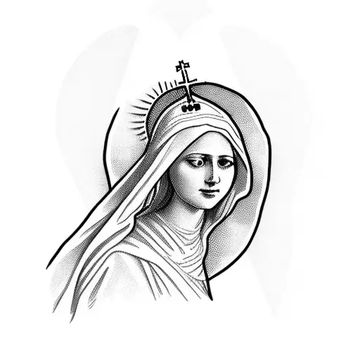 Virgin Mary Rolling A Joint