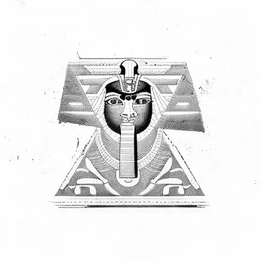 Ancient Egyptian Hieroglyphics Mixed With Modern Symbols Representing Teaching