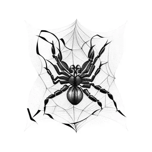 Sexy Woman Spider Web