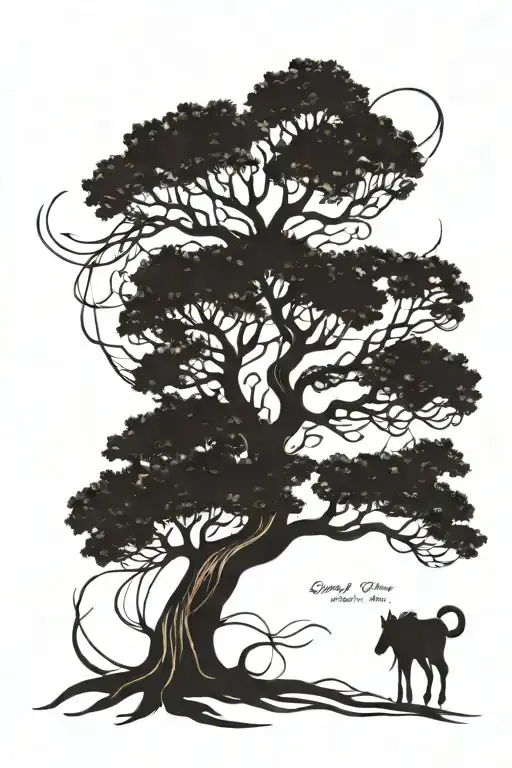 Large Billowing Family Tree Intertwined