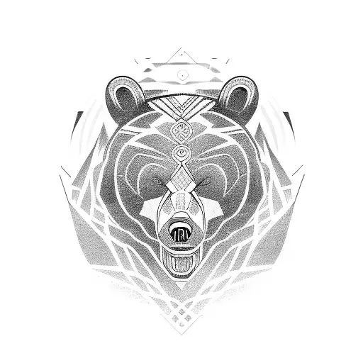 Tribal Bear Dad Word