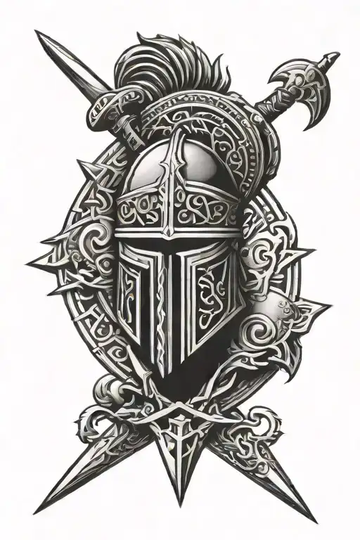 Spartan Viking Templar Crest Mandalor