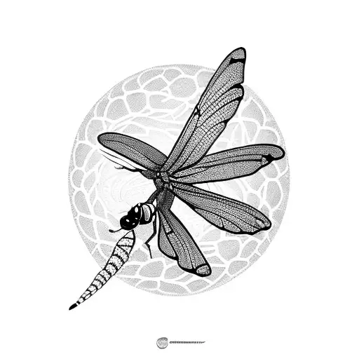 A Tortoise And Dragonfly In A Natural Scene