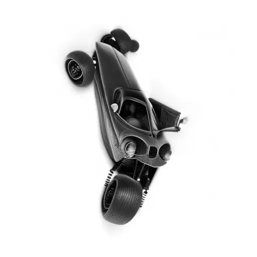 A Toy Car On A Black Background