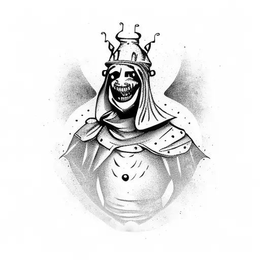 Scary Medieval Jester With A Body