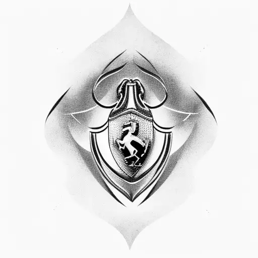 Ferrari Horse Tatoo On Chest