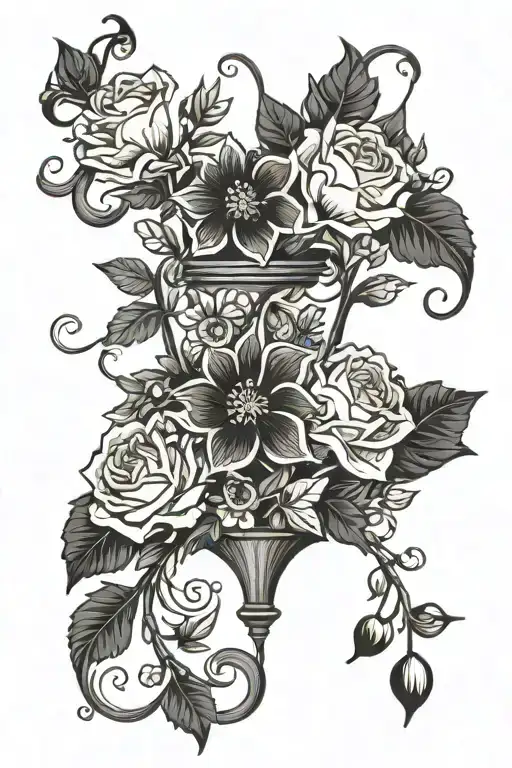 A Bouquet Of Traditional Italian Flowers Intertwined With Loyalty Symbols