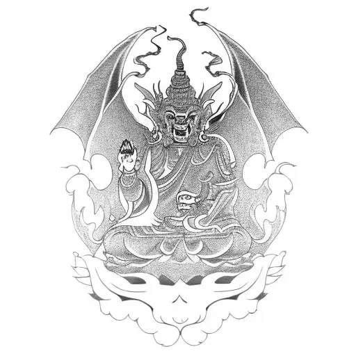A Dragon And Buddha In A Fierce Mma Battle