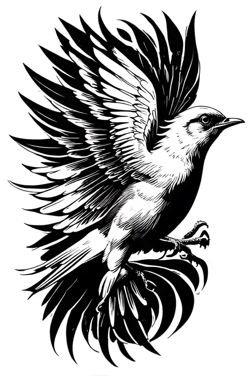 Flying Bird Sillouette