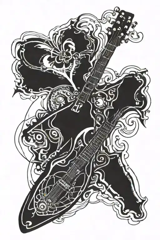 Specialized Downhill Bike And Electric Guitar