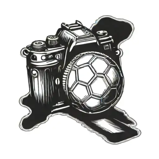 A Camera Lens Morphing Into A Soccer Ball
