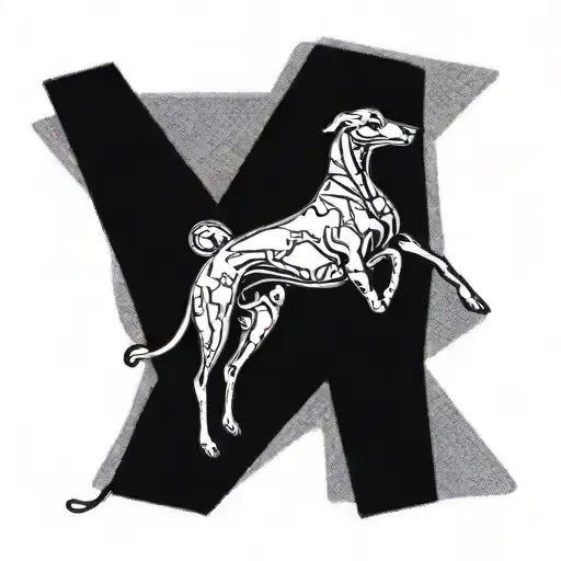 Racing Greyhound Dog Running