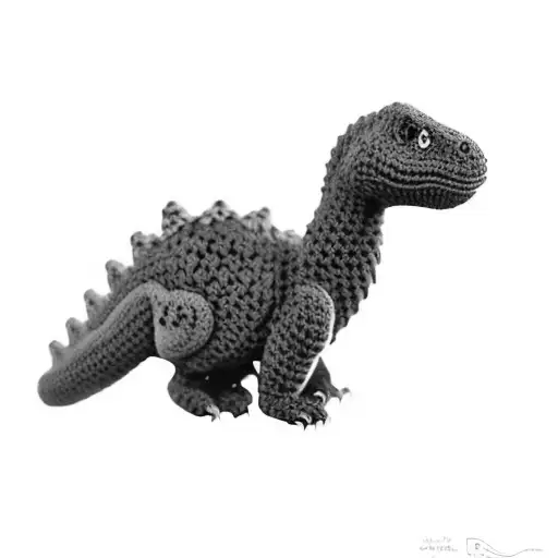A Crocheted Dinosaur Toy