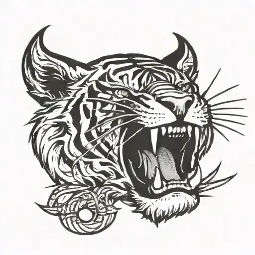 Knife Through Tiger Head