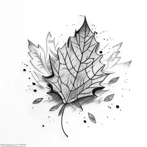 Water Color Fall Leaf