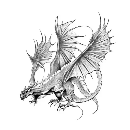 European Dragon And Falcon