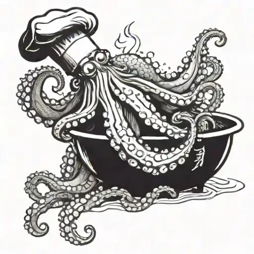 Octopus Chef Cooking