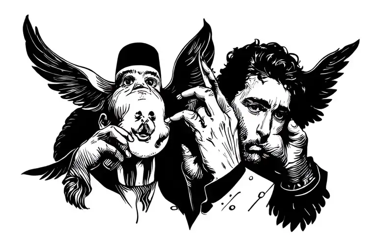 Father And Chils Finger